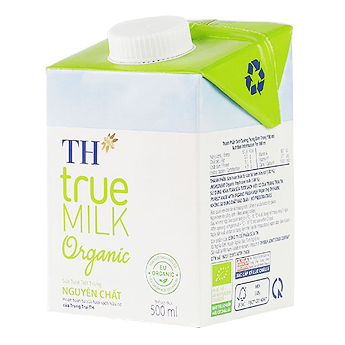 Thùng Sữa Tươi Hữu Cơ TH True Milk Organic (500ml x 12 Hộp)