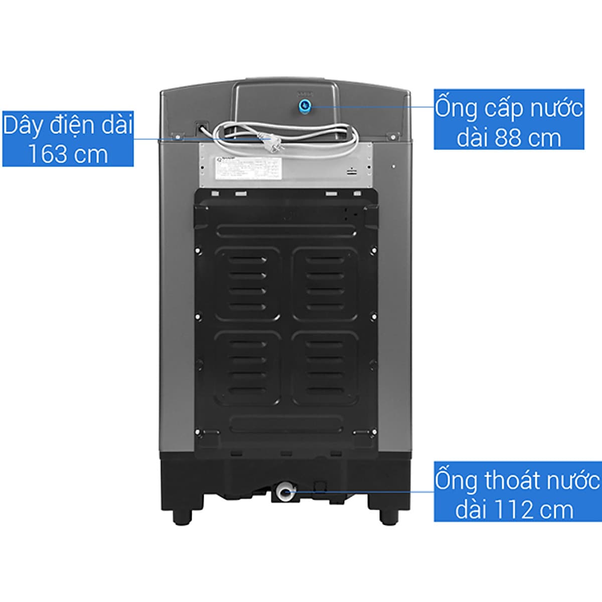 Máy giặt Sharp 11 kg ES-W110HV-S - Chỉ giao HCM
