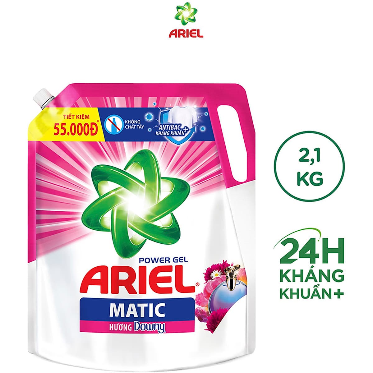 Nước Giặt Ariel Matic Hương Downy Túi 2.1Kg