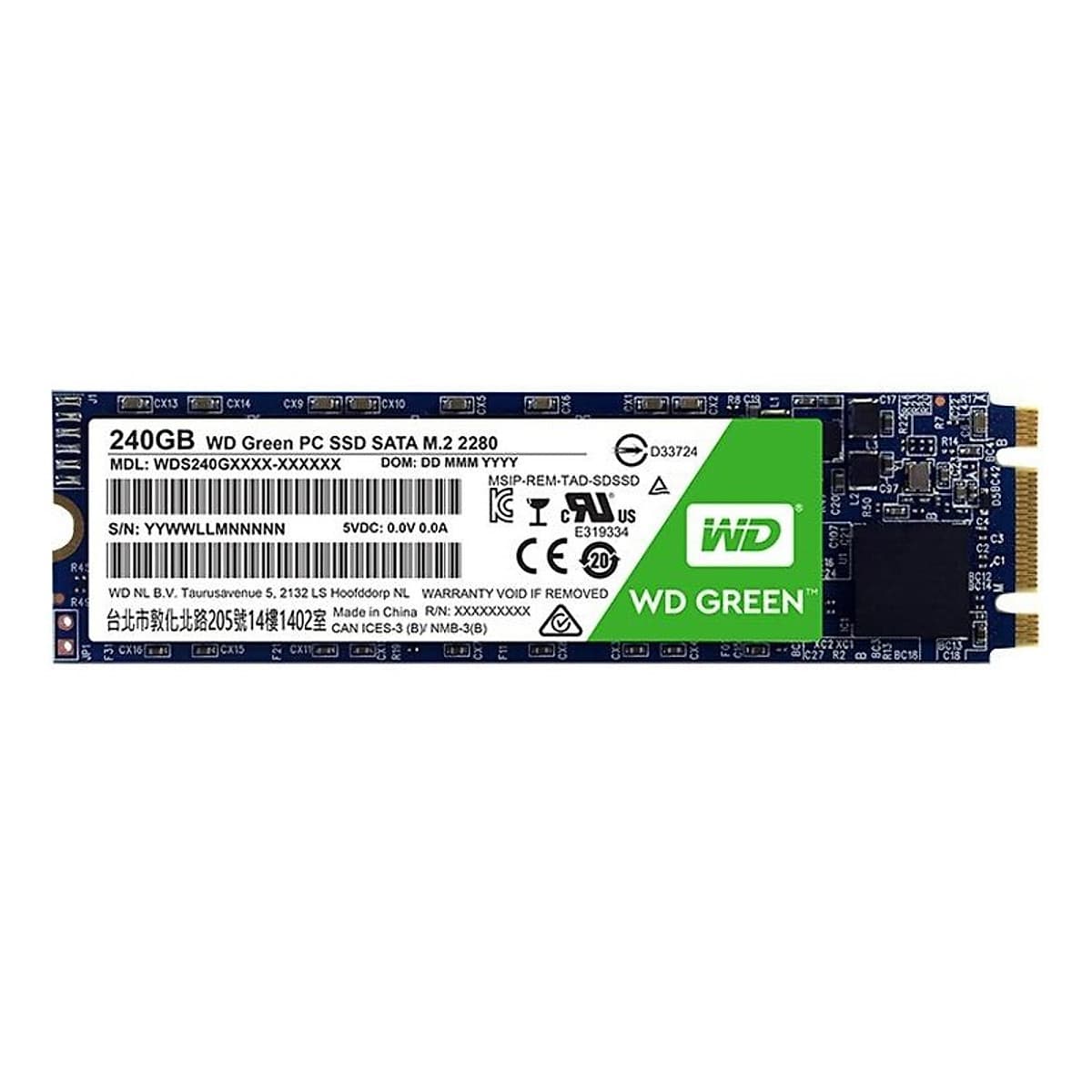 Ổ cứng SSD WD G2 240GB Chuẩn M.2 Green - Hàng Chính Hãng