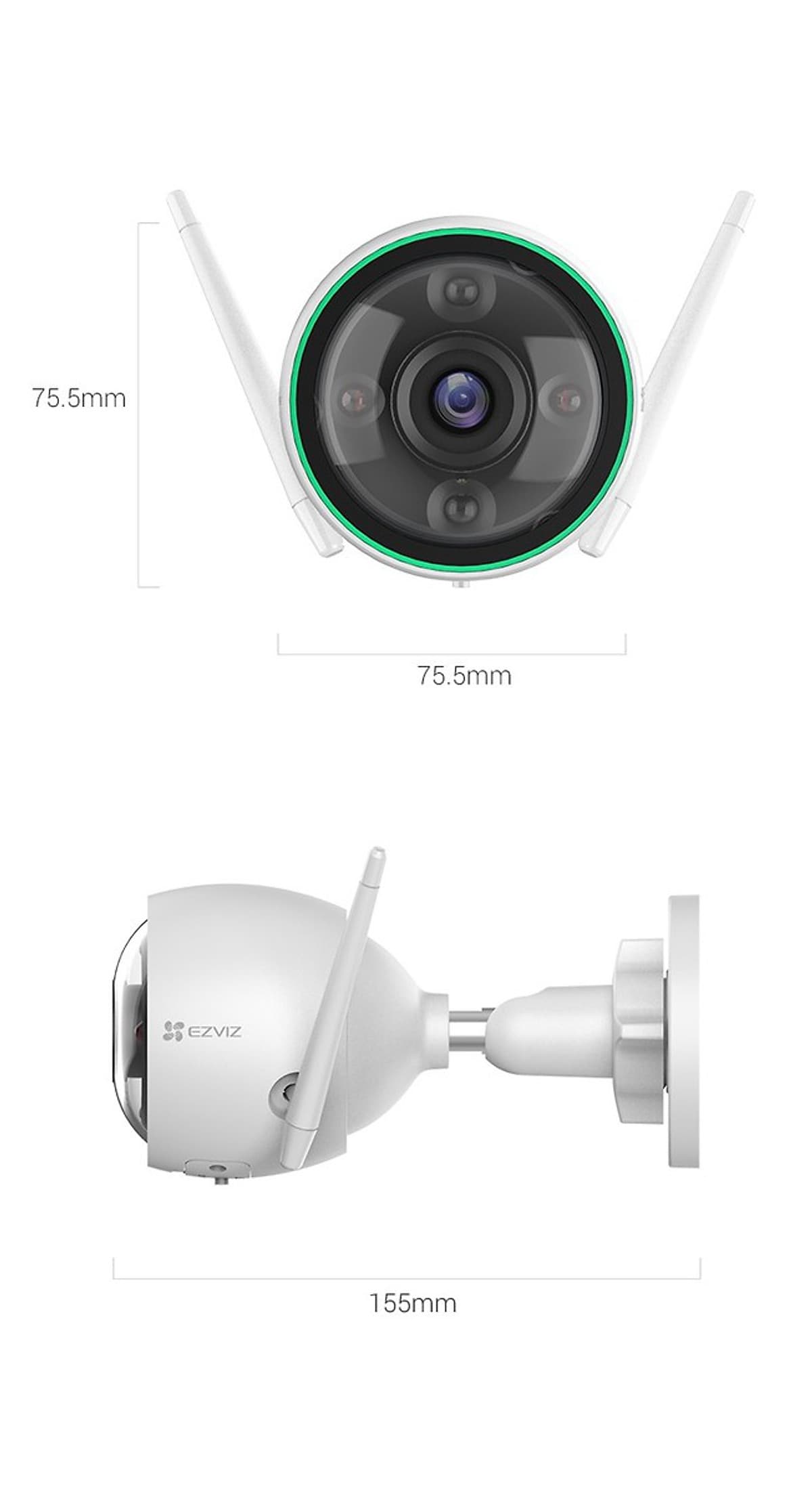 Camera IP EZVIZ CS-C3N (A0-3H2WFRL) 1080P Có Màu Ban Đêm - Hàng Chính Hãng