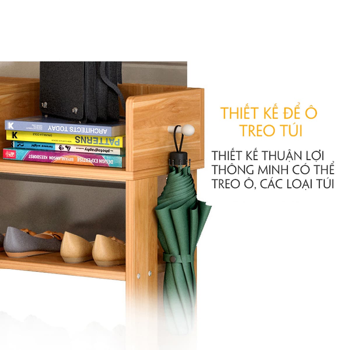 Kệ giày bằng gỗ, A240 kiểu đứng 5 tầng, cao 80cm x rộng 60cm x sâu 24cm, gỗ tự nhiên được xử lý trống mối mọt, tủ giày đa tầng để được nhiều loại giày dép, guốc, kệ giày đa năng với tủ nhỏ chứa nhiều đồ dụng nhỏ, treo thêm chìa khóa, ô dù, áo mưa