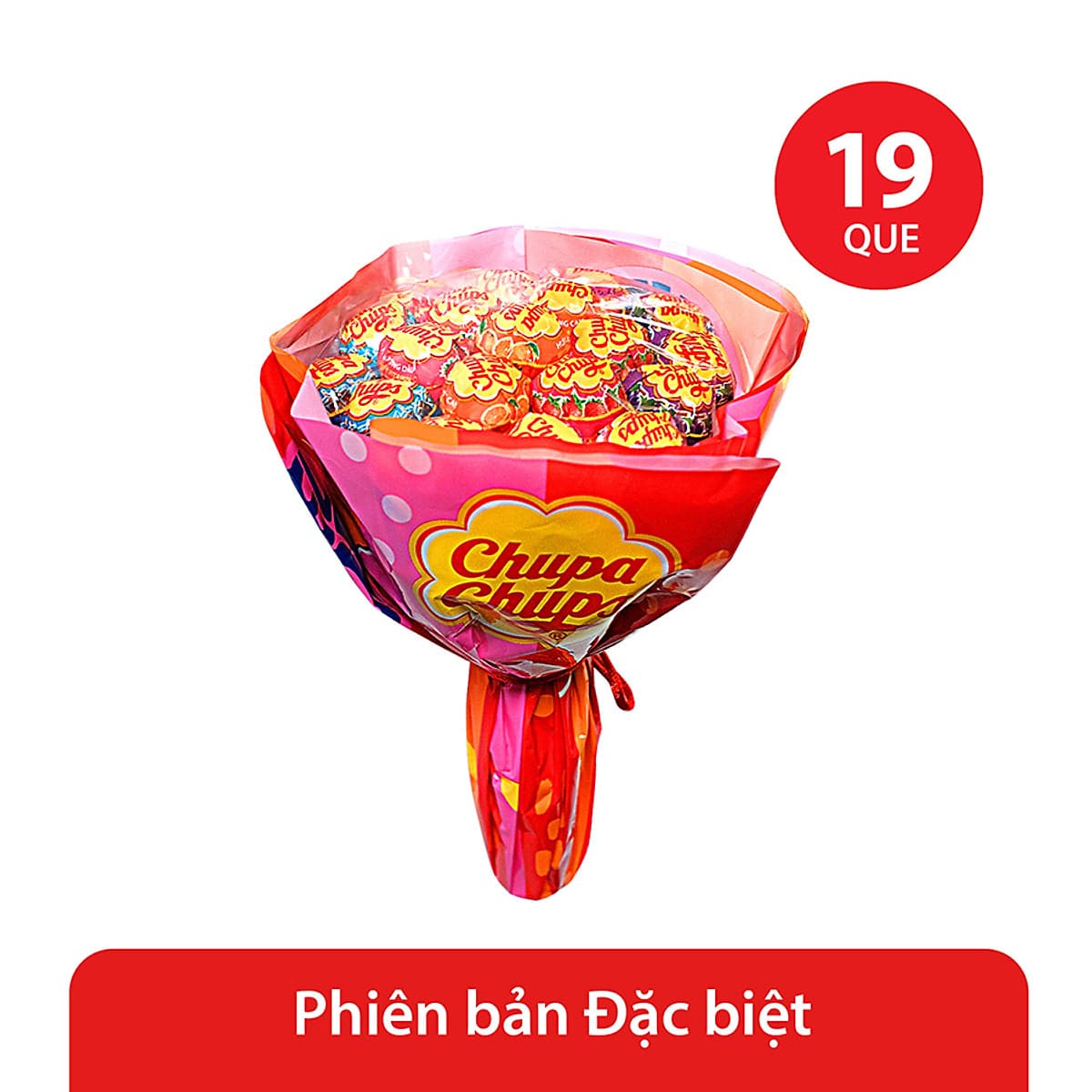 Kẹo Mút Chupa Chups Hương Trái Cây Bó Hoa (19 Que x 10g)