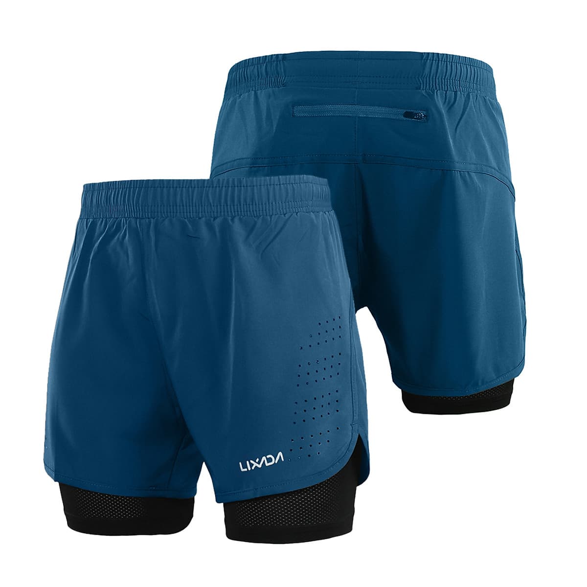Quần Short Nam Chạy Bộ 2 Trong 1 Sấy Khô Nhanh Lixada