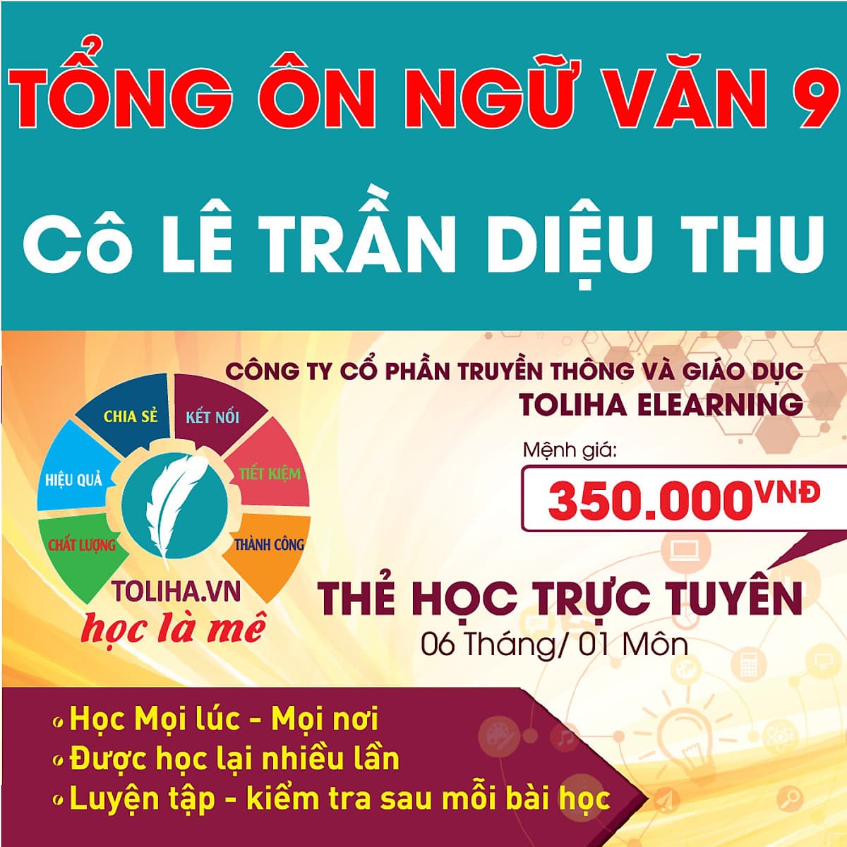 Khóa học TỔNG ÔN NGỮ VĂN 9 - cô Diệu Thu - 06 tháng