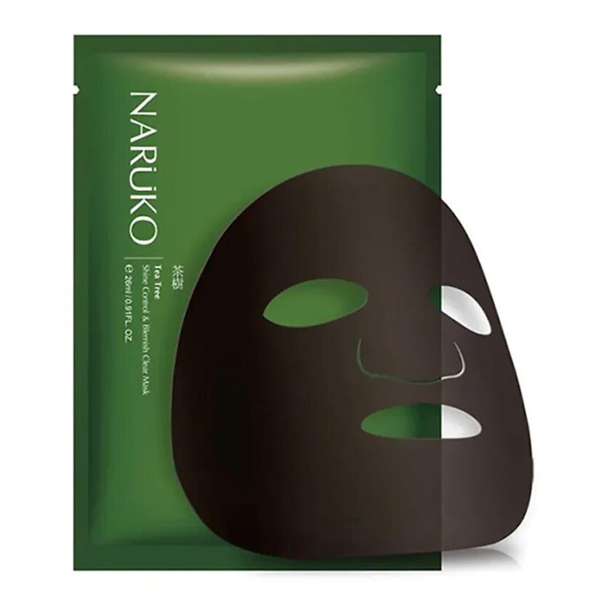 Mặt Nạ Tràm Trà Kiểm Soát Dầu Và Mụn Naruko Đài Loan - Tea Tree Shine Control And Blemish Clear Mask Taiwan (8 miếng/hộp)