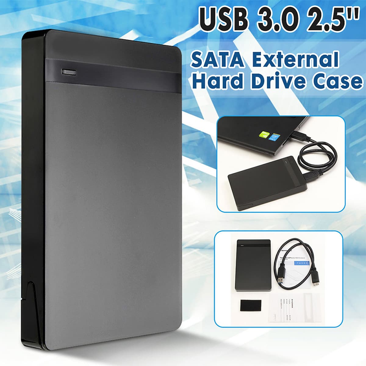 Ổ cứng gắn ngoài 2,5 "USB USB 3.0 1TB Máy tính để bàn di động Hộp đĩa cứng di động