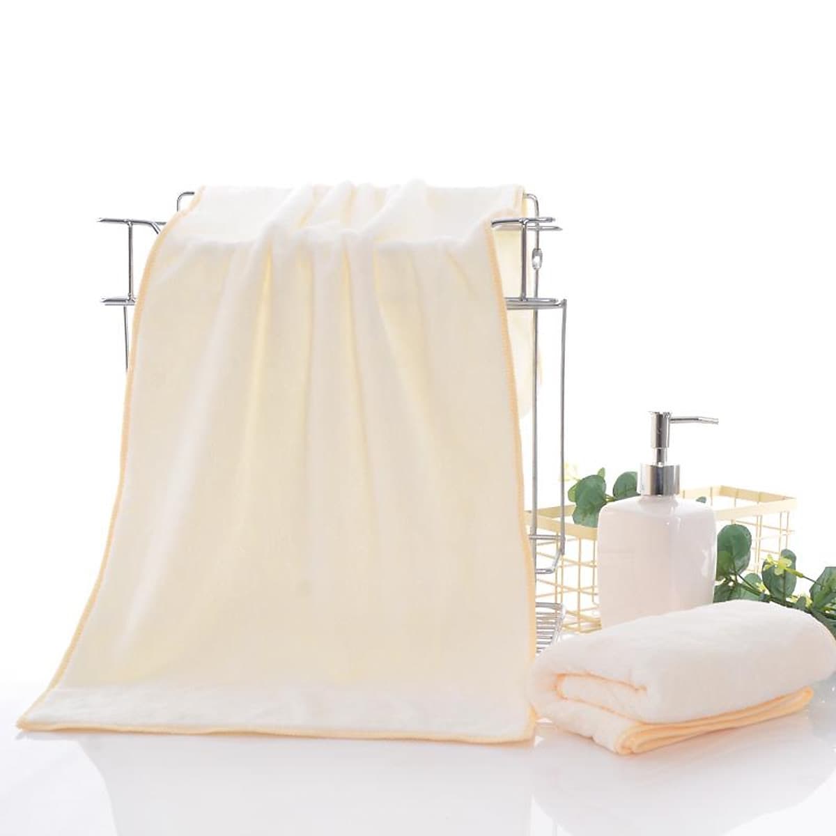 Set 2 Khăn tắm 34x75+70x140,siêu thấm chất liệu 100 cotton 120g+450g -143