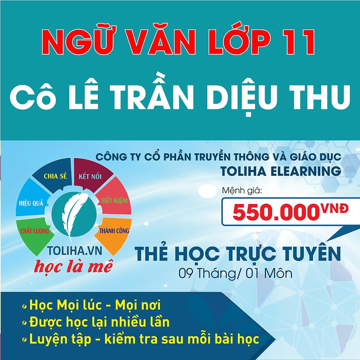 Khóa học NGỮ VĂN LỚP 11 cô Diệu Thu - 09 tháng