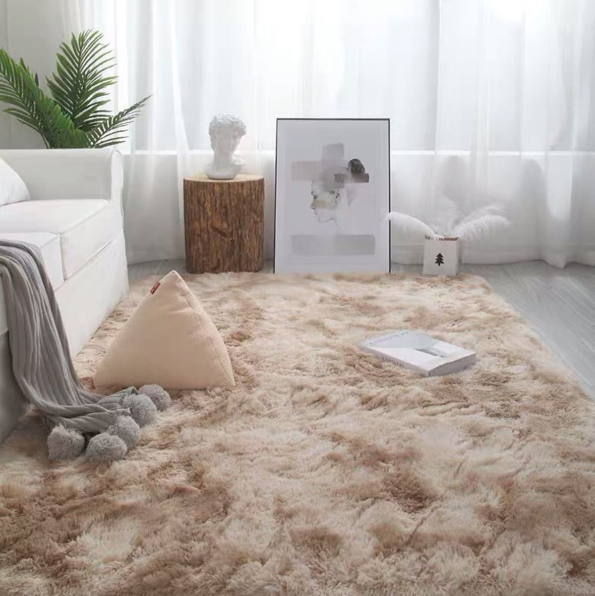 Thảm Lông Dài Trải Sàn Cao Cấp Kiểu Loang