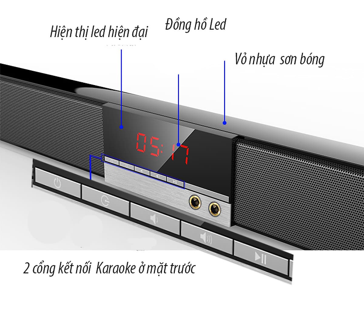 Bộ loa thanh karaoke youtube trên tivi smart  SR100 -K  ( Hàng nhập khẩu )