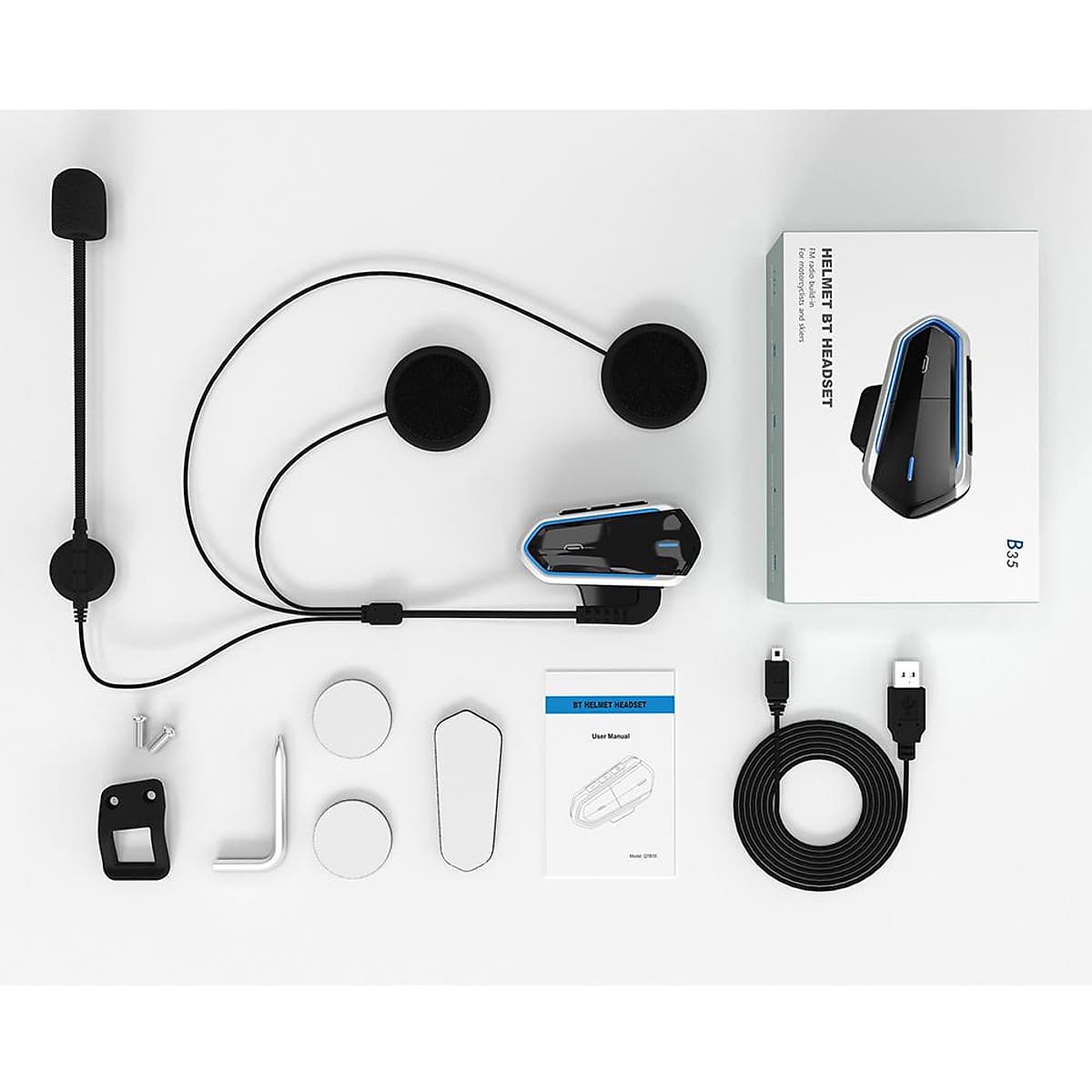 Tai Nghe Gắn Mũ Bảo Hiểm Xe Máy Bluetooth 4.1 