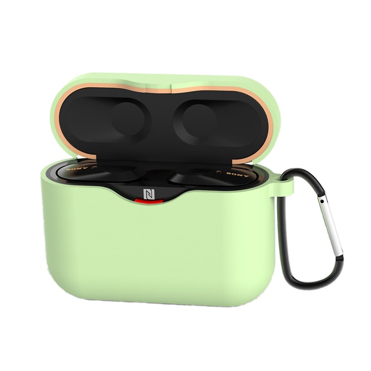 Silicone Case for SONY WF-1000XM3 Bluetooth Earphone Charging Box Cover Soft Shell with Anti-lost Hook
