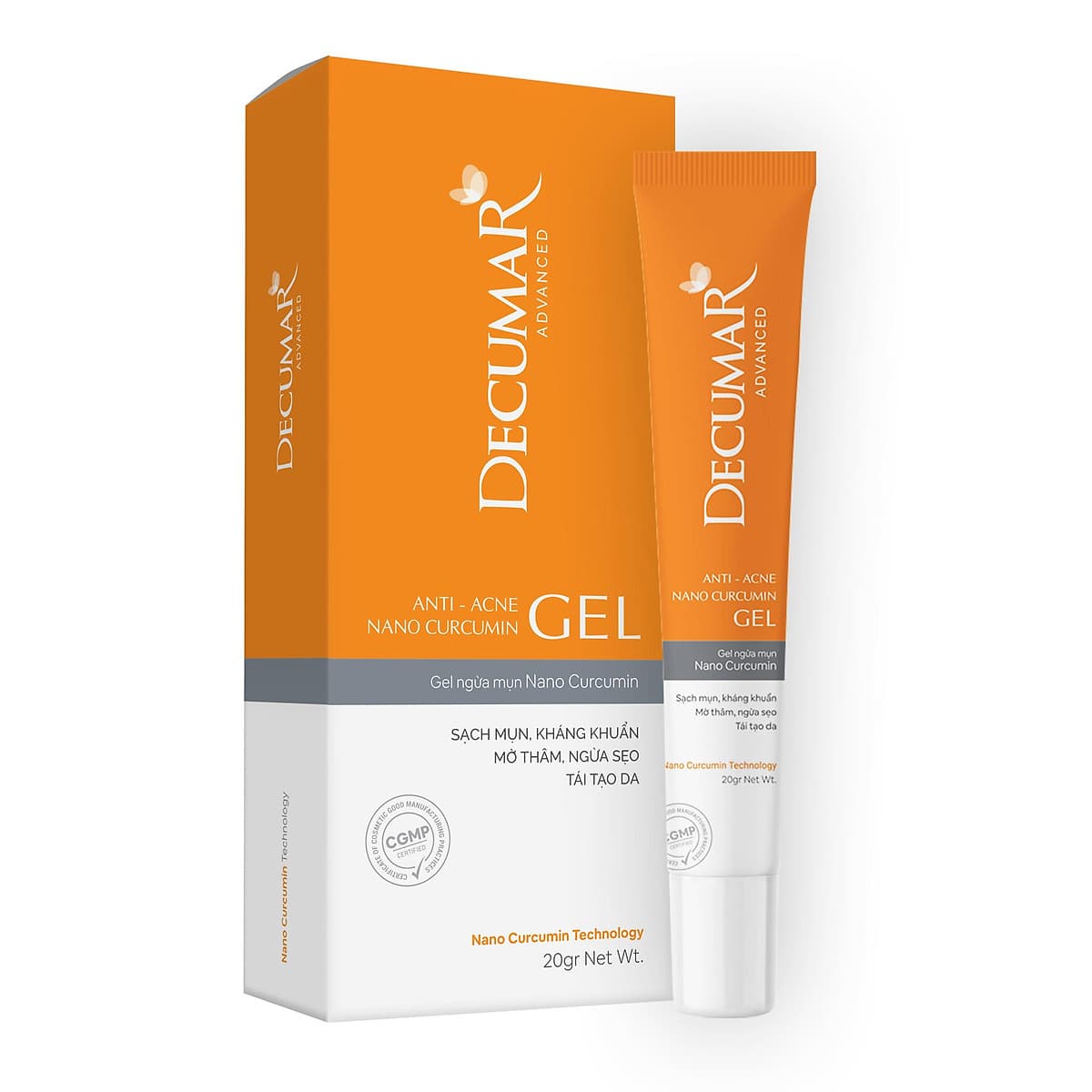 Gel ngừa mụn viêm thâm đầu đen  Decumar Advanced 20 gr hoàn toàn mới