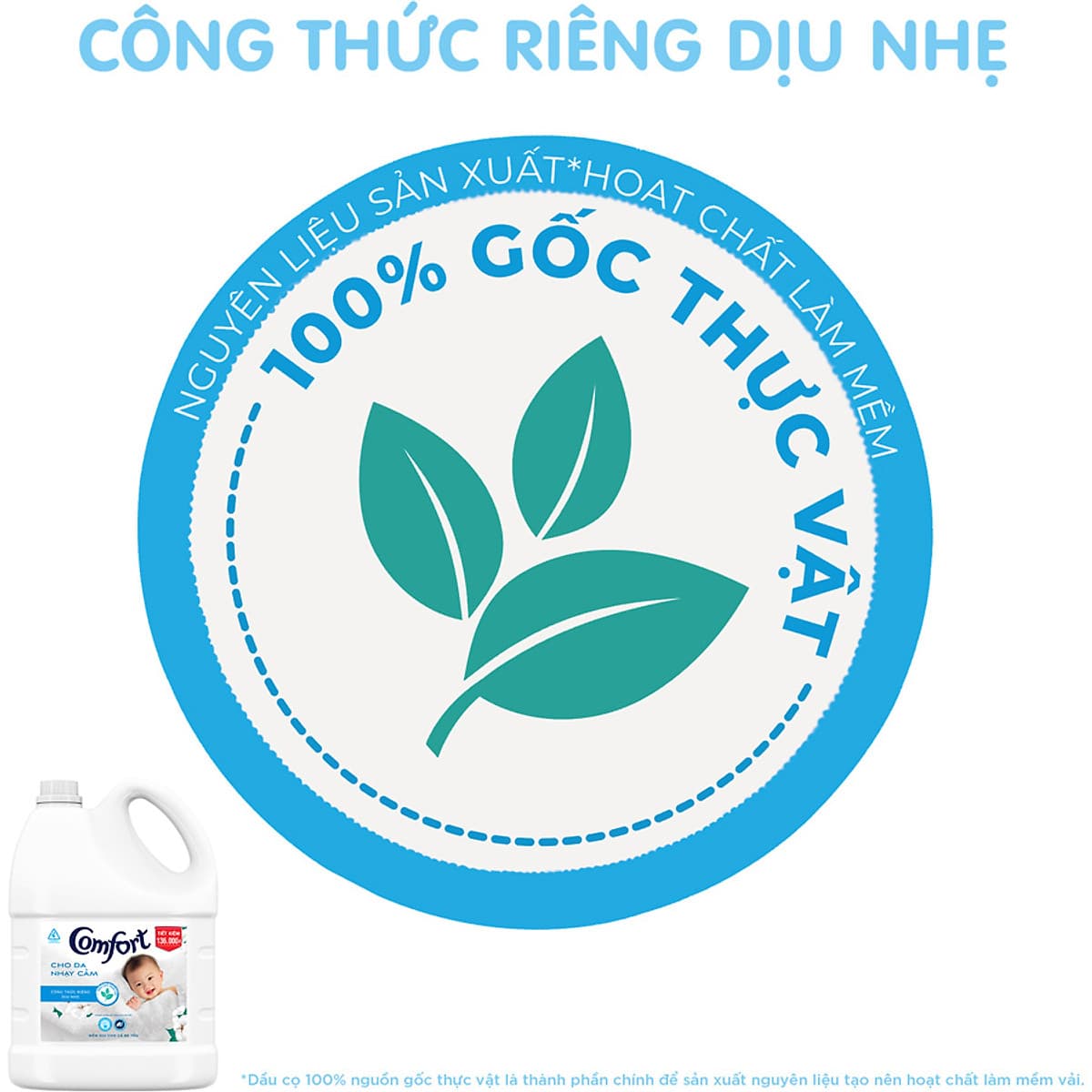 Nước Xả Vải Comfort Cho Da Nhạy Cảm 3.8Kg/Chai) - Phù Hợp Với Làn Da Em Bé (Giao mẫu ngẫu nhiên)