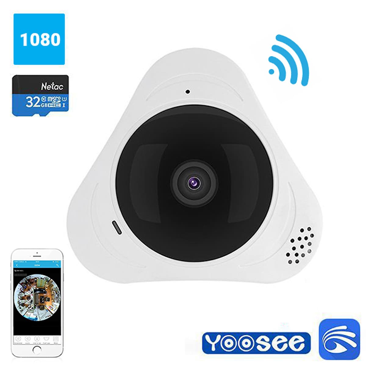 CAMERA WIFI ỐP TRẦN 360 MINI YOOSEE -HÀNG NHẬP KHẨU