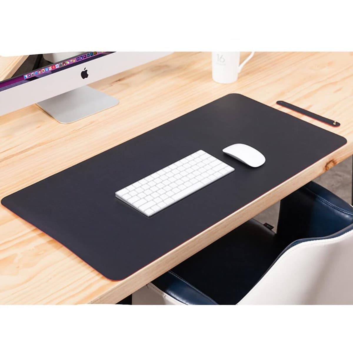 Bàn di chuột, miếng lót chuột 120 X 60 CM kiêm deskpad thảm da trải bàn làm việc hai mặt chống nước