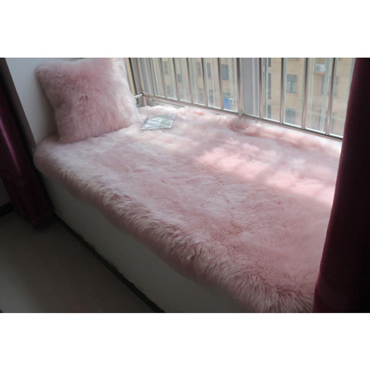Thảm Len Lông Mịn Nhân Tạo Trải Sàn, Đệm Ghế 40x90cm