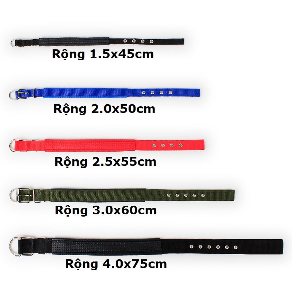 Vòng cổ đệm cho chó (Chọn 4 màu) - Vòng cổ chó mèo 5 size thích hợp mọi loại chó