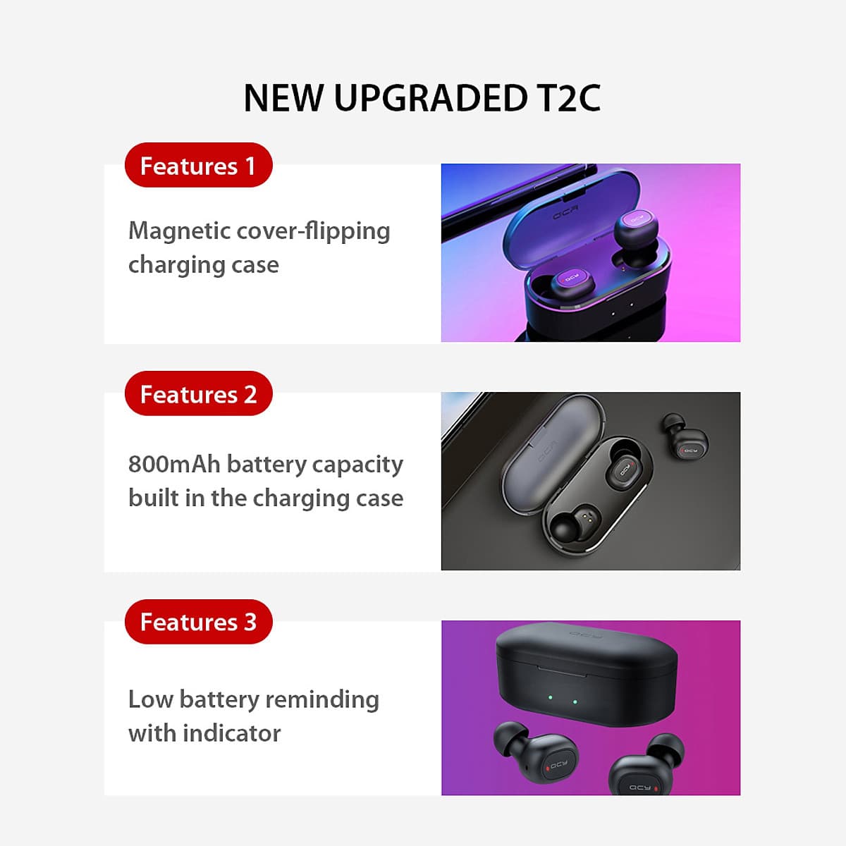 Tai Nghe Bluetooth Không Dây Xiaomi QCY T2C 