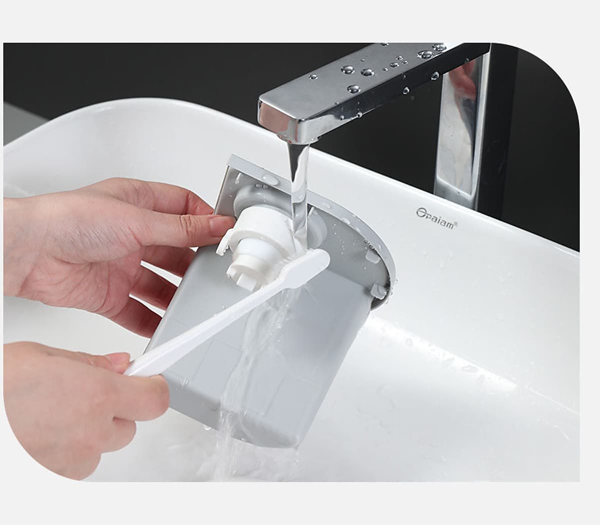 KỆ ĐỂ BÀN CHẢI ĐÁNH RĂNG VÀ NHẢ KEM ĐÁNH RĂNG TỰ ĐỘNG KÈM 2 CỐC HÚT TỪ TÍNH