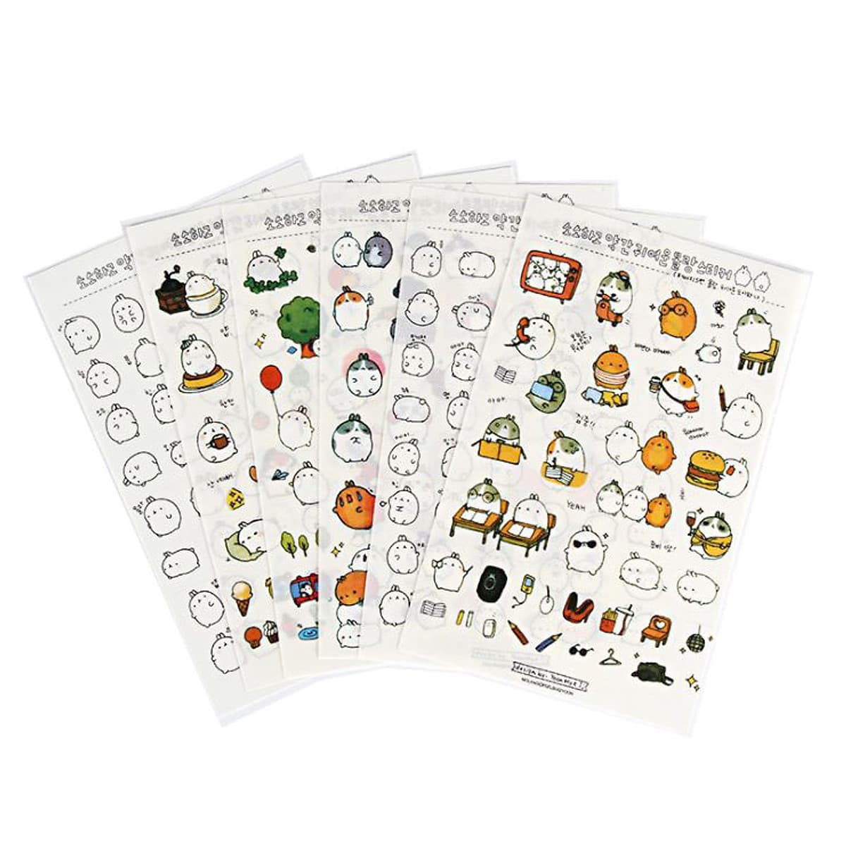 Sticker Dán Trang Trí Molang và Piu Piu ( Trang Trí Sổ Kế Hoạch, Sổ Nhật Ký) | Nhiều Mẫu
