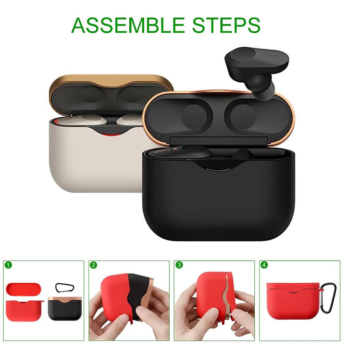 Vỏ Hộp Sạc Tai Nghe Không Dây Sony WF-1000XM3 Bằng Silicone Dày 1.5mm