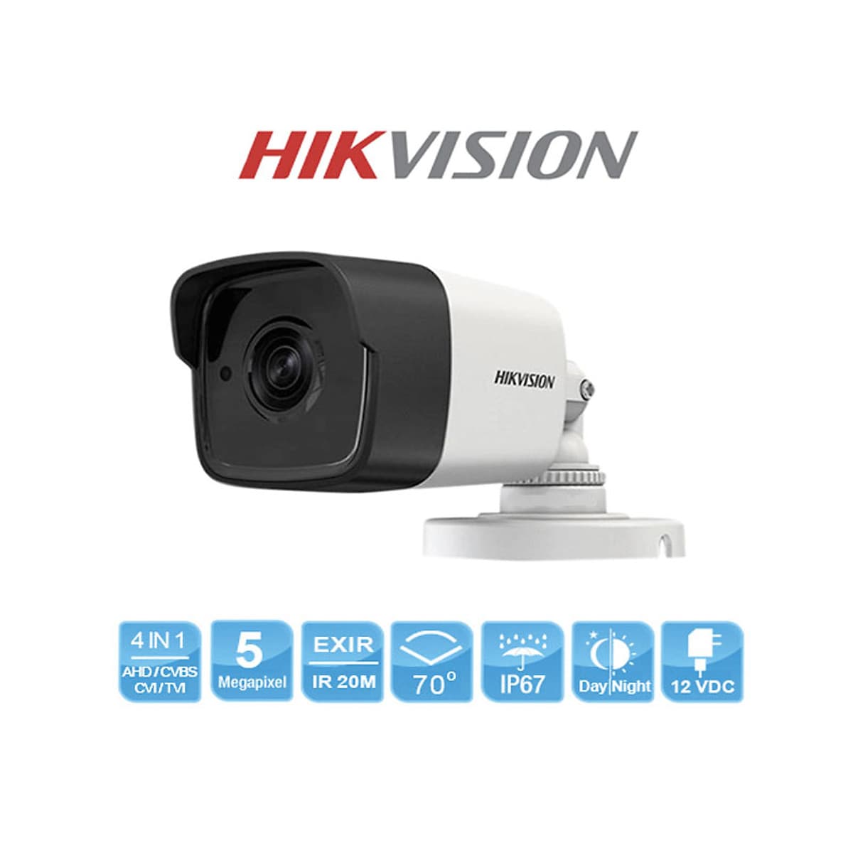 Camera HD-TVI Trụ Hồng Ngoại 5MP HIKvision DS-2CE16H0T-ITF - Hàng Chính Hãng
