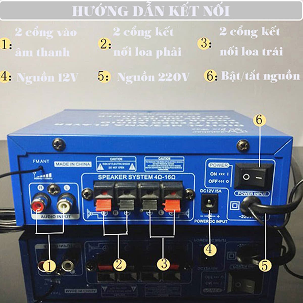 Amply Karaoke Bluetooth Mini Tely BIJ253 Kết Nối USB Thẻ Nhớ Sử Dụng Nguồn 220V Và 12V