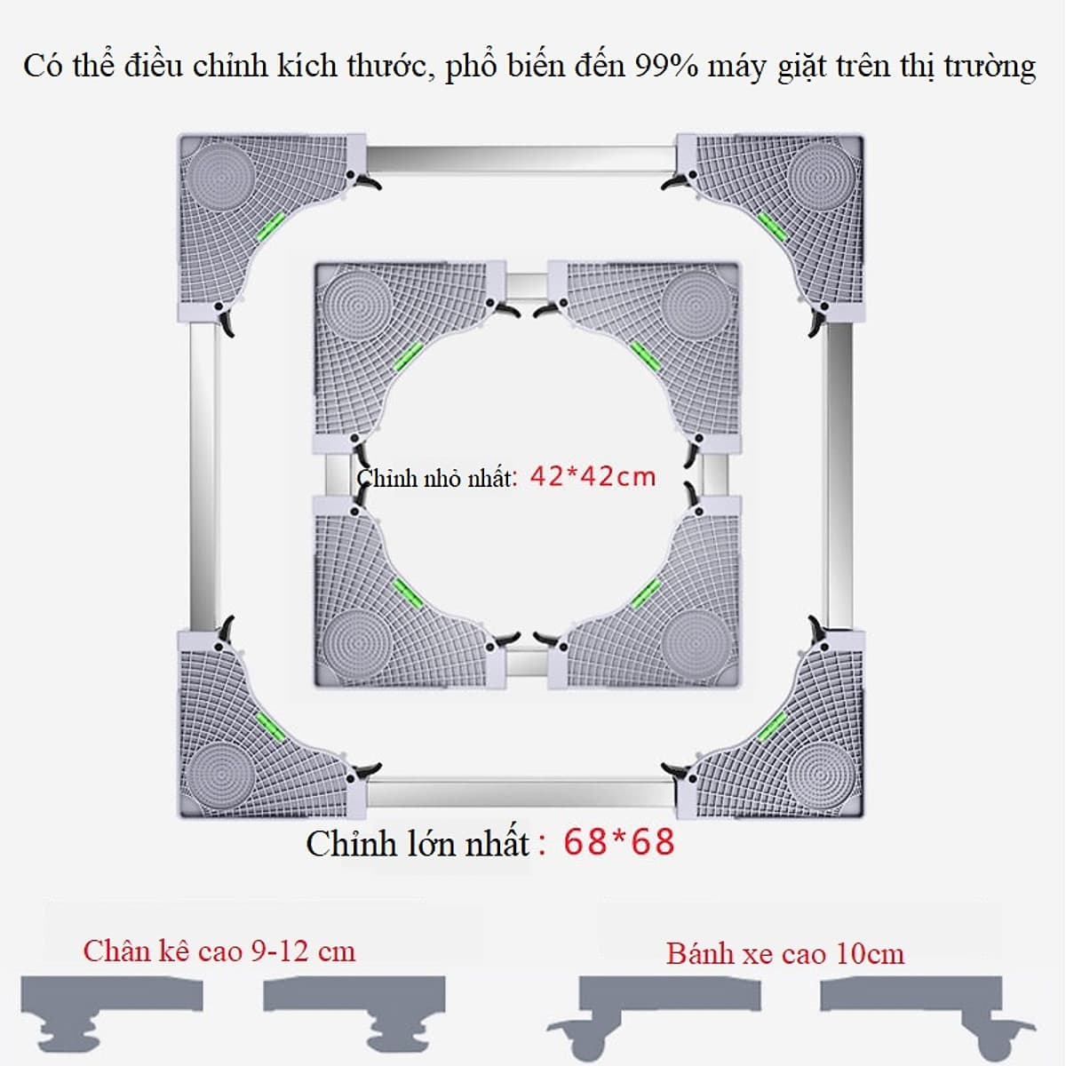 Chân Máy Giặt, Tủ Lạnh Có Bánh Xe 