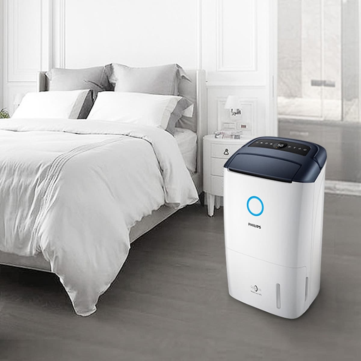 Máy hút ẩm tích hợp lọc không khí thông minh trong nhà cao cấp Philips DE5206/00 - Hàng nhập khẩu