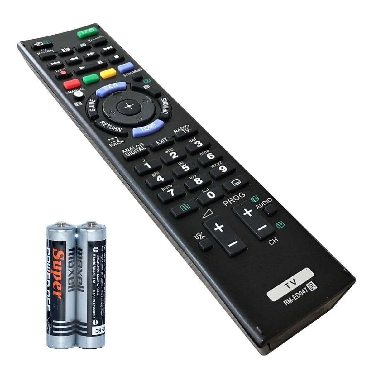 Remote Điều Khiển Dành Cho Internet TV, TV LED, Smart TV SONY RM-ED047 (Kèm pin AAA Maxell) - Hàng nhập khẩu