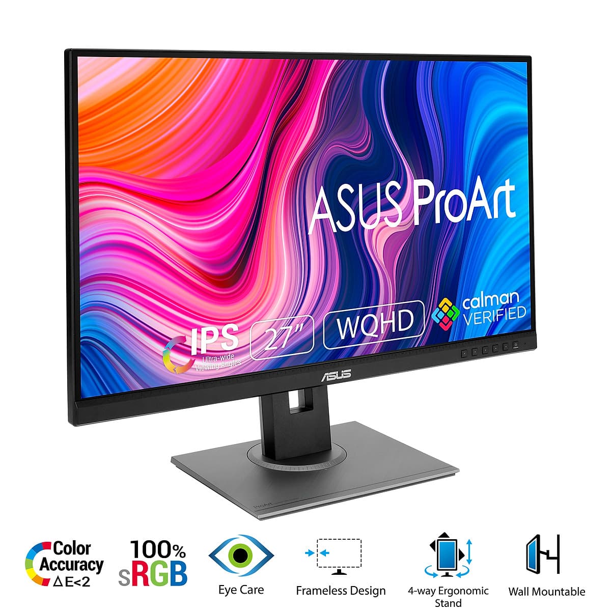 Màn Hình Chuyên Đồ Họa Asus ProArt PA278QV 27'' WQHD (2560 x 1440) 5ms/75Hz/IPS/100% sRGB/100% Rec.709/Color Accuracy ΔE < 2/Stereo Speaker (2Wx2) - Hàng Chính Hãng