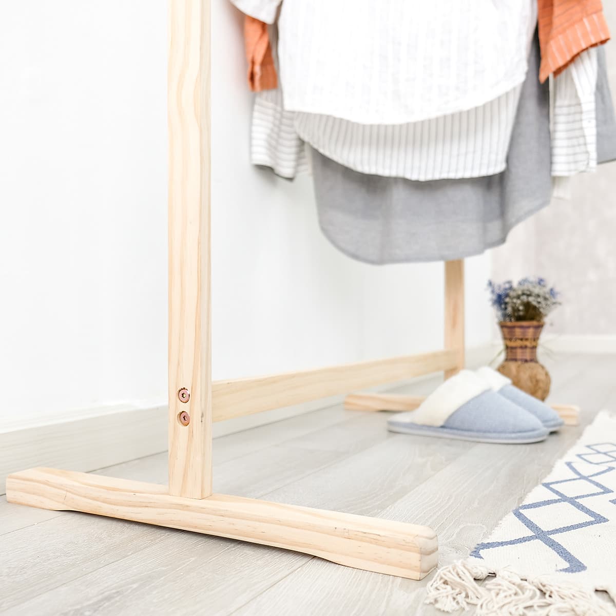 Giá Treo Quần Áo Gỗ Thanh Đơn Single Hanger Size L Nội Thất Kiểu Hàn BEYOURs - Gỗ Tự Nhiên