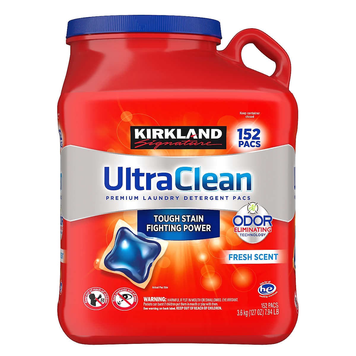 Viên Giặt Kirkland Signature Ultra Clean 152 Viên Của Mỹ - Mẫu mới