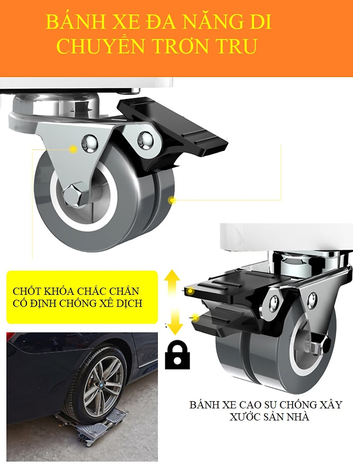 Chân Máy Giặt, Tủ Lạnh Có Bánh Xe 