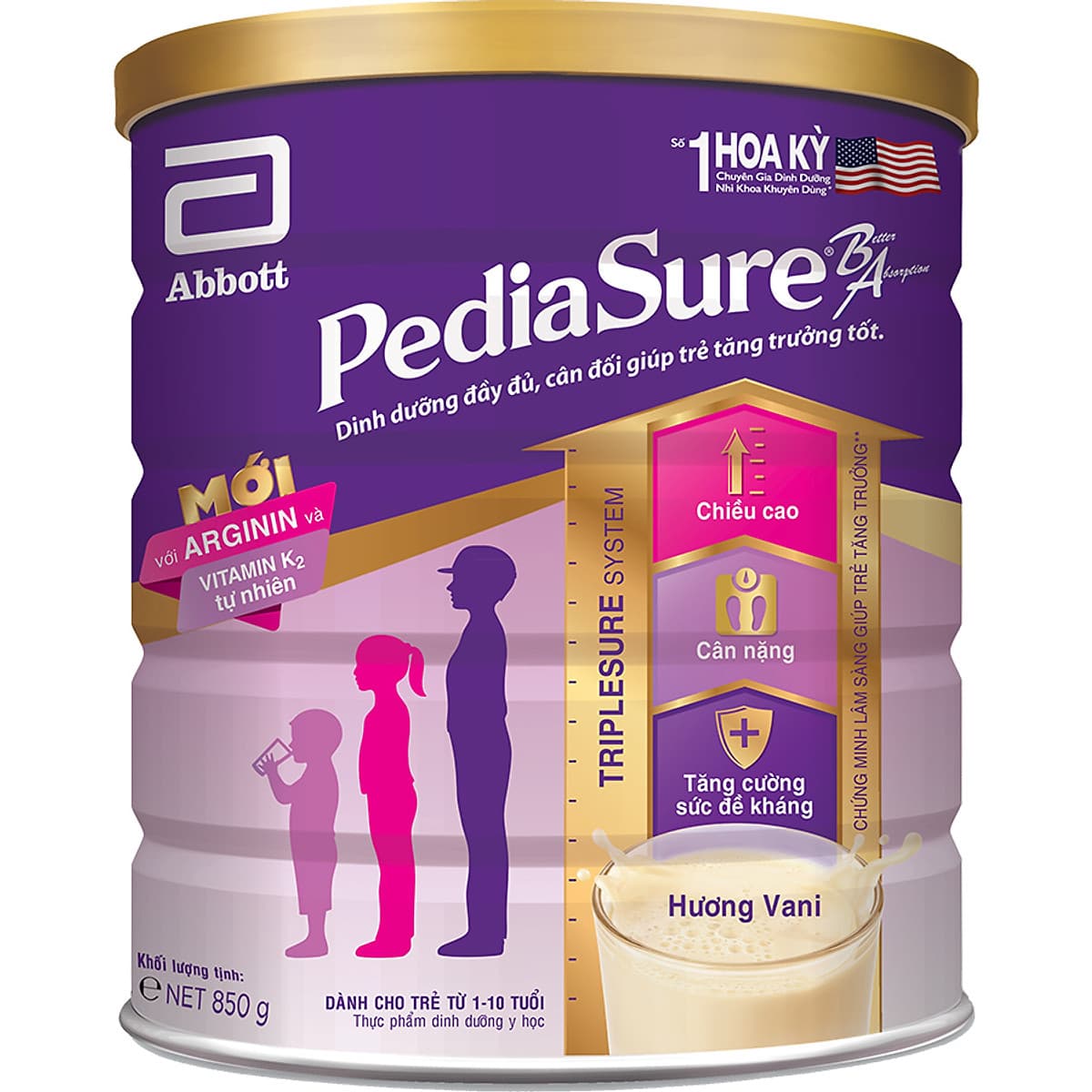 Sữa Bột Pediasure (850g) - Tặng 2 Hộp 110ml