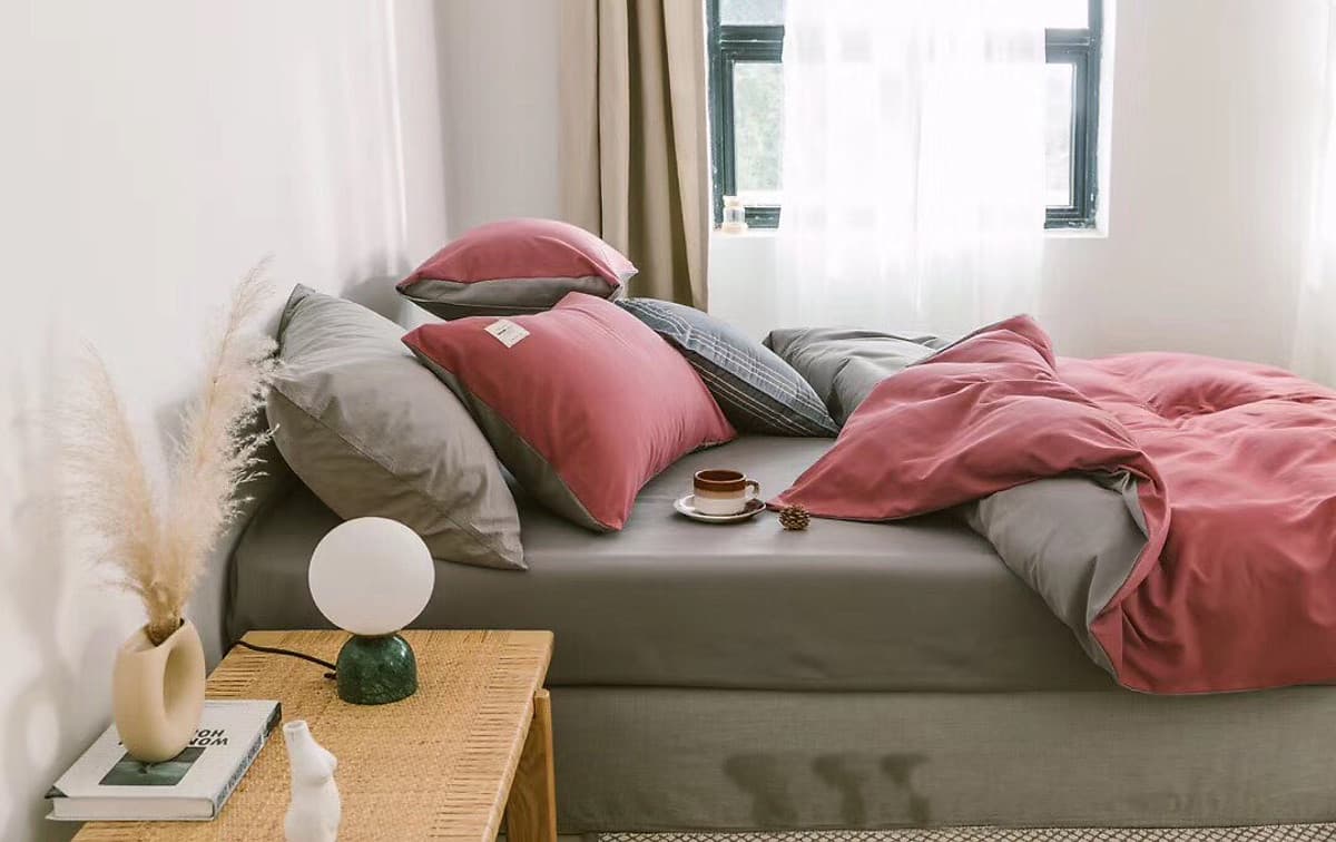 Bộ 4 món chăn ga gối cotton Tici cao cấp TC45 hàng đẹp (set gồm 1 ga, 1 chăn có khóa lồng được ruột, 2 vỏ gối)