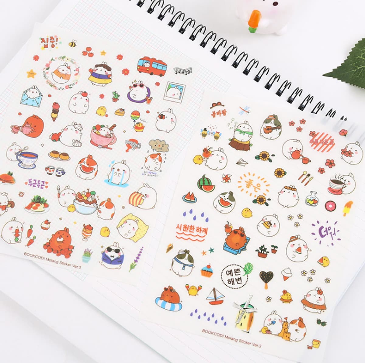 Sticker Dán Trang Trí Molang và Piu Piu ( Trang Trí Sổ Kế Hoạch, Sổ Nhật Ký) | Nhiều Mẫu