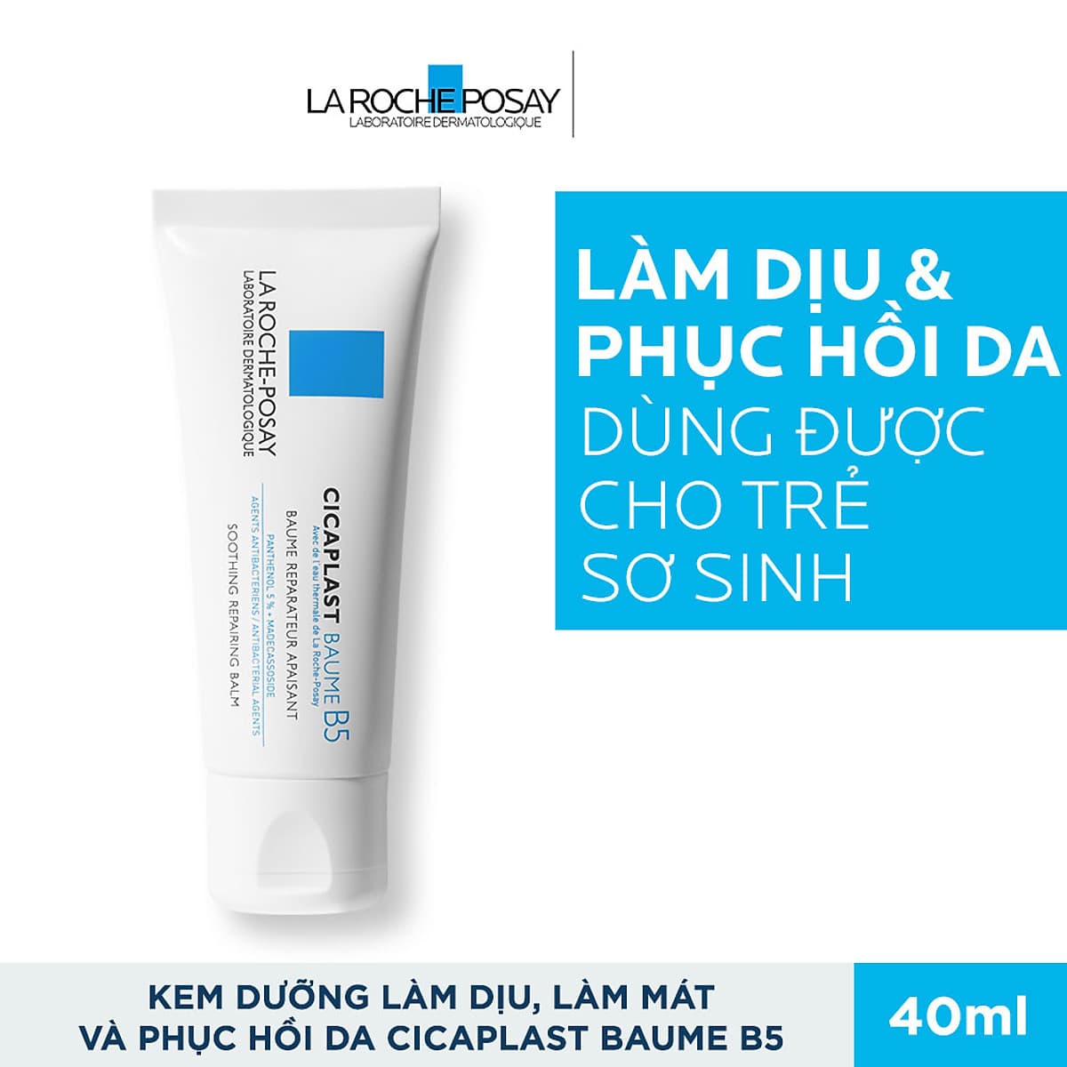 Kem Dưỡng Làm Dịu Kích Ứng Và Phục Hồi Da La Roche-Posay Cicaplast Baume B5 (40ml)