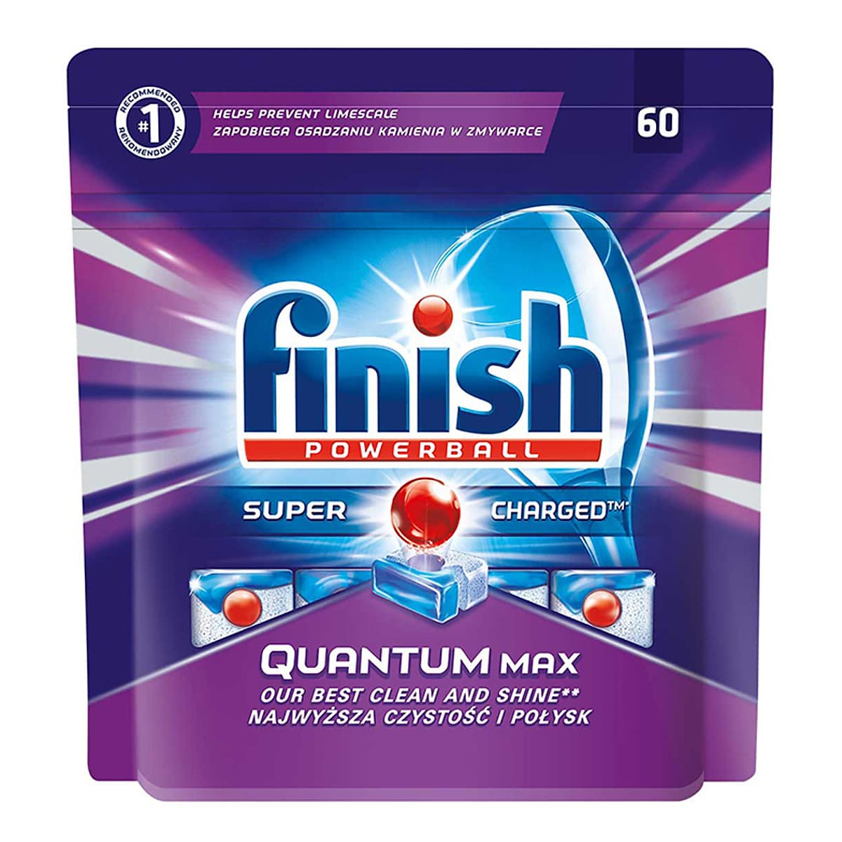 Túi 60 viên rửa chén Finish Quantum Max Dishwasher Tablets PTT025459