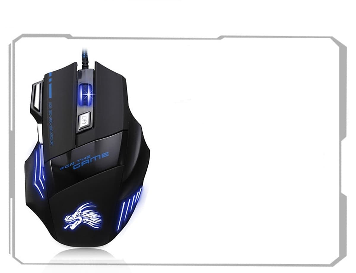 Chuột Chơi Game Có Dây Cho Game Thủ Dragon Đen 2400 DPI