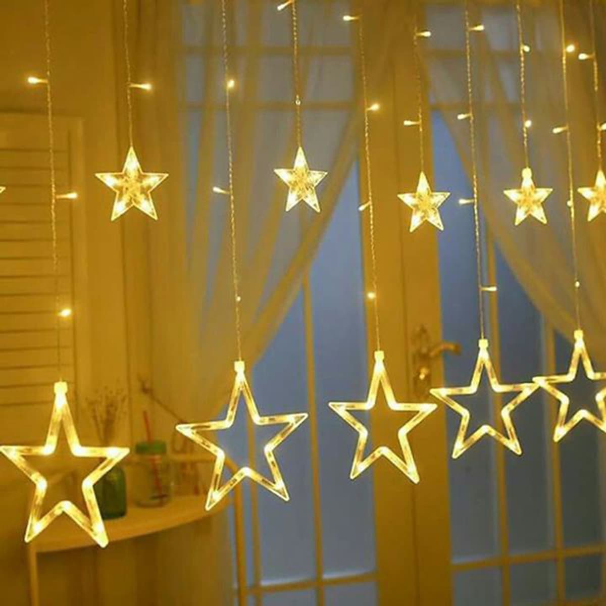 Đèn Nhấp Nháy Trang Trí  Hình Ngôi Sao Dài 4m 