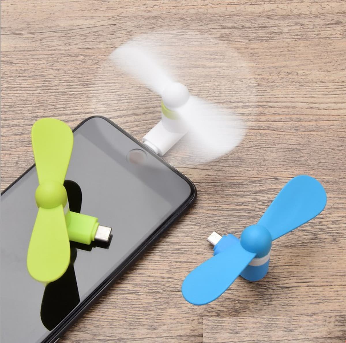 Quạt Mini Cắm Cổng Sạc Điện Thoại - GIAO MÀU NGẪU NHIÊN ( 01 BỘ )