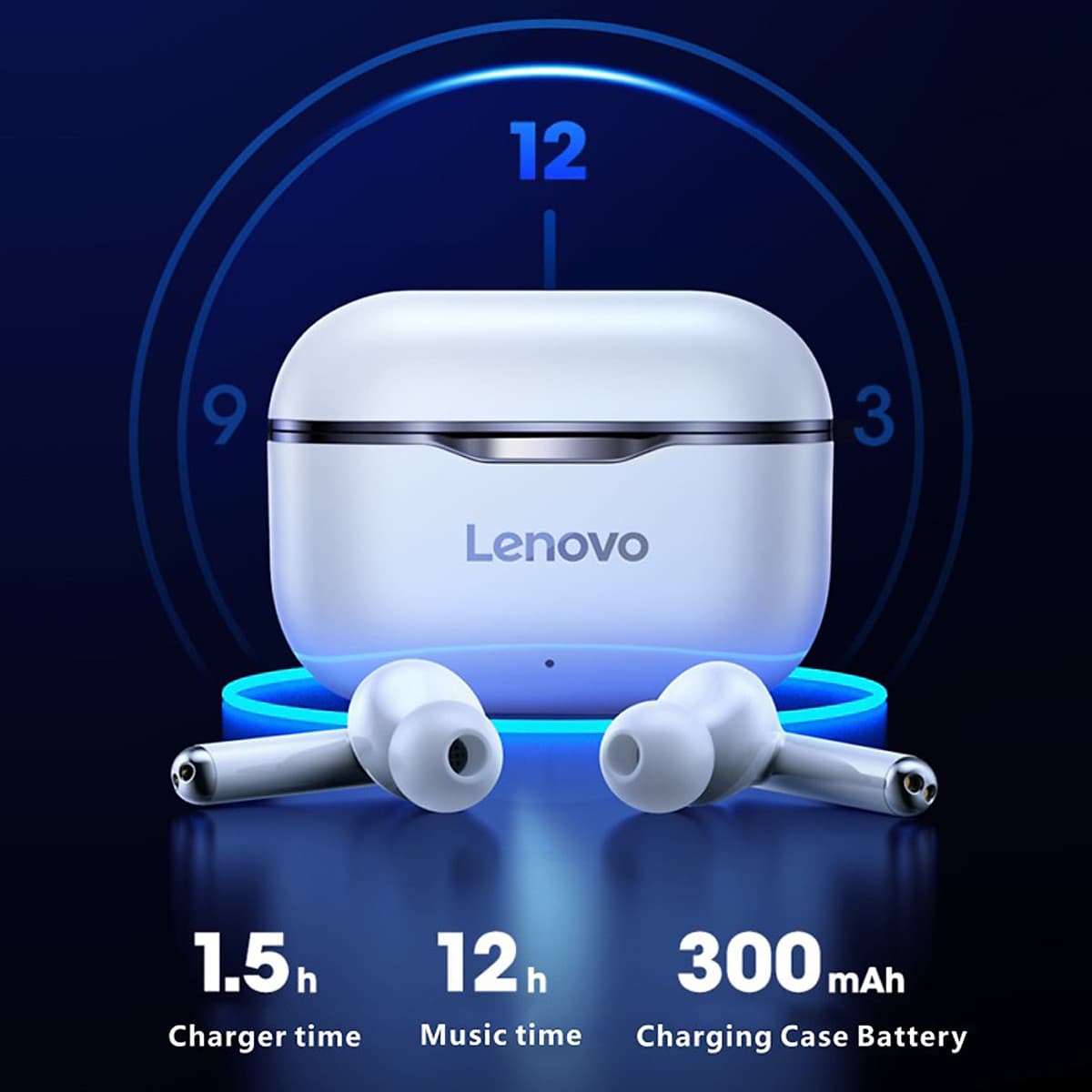 Tai nghe thể thao không dây Lenovo LP1 TWS Bluetooth 5.0 True Wireless cảm ứng thông minh chống thấm IPX4
