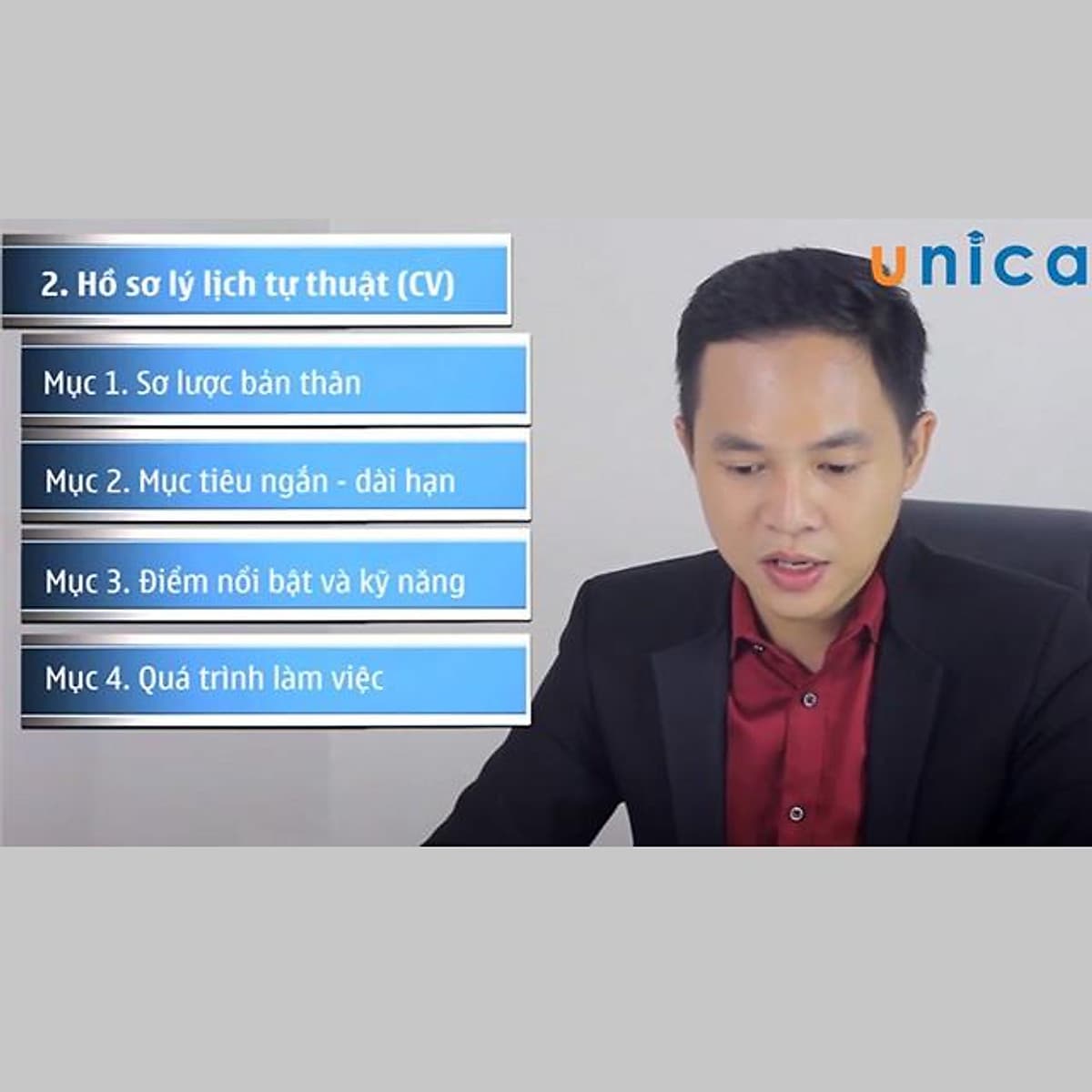  Khóa học PHÁT TRIỂN CÁ NHÂN- Kỹ năng tìm việc và trả lời phỏng vấn thông minh - [UNICA.VN