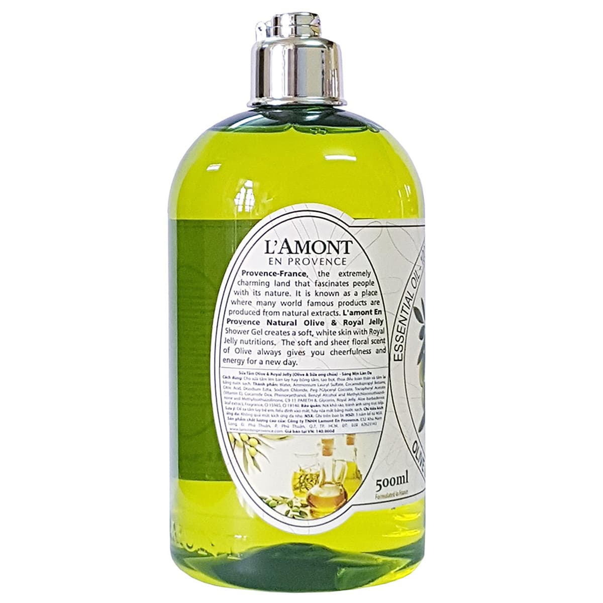 Combo Sữa Tắm L'amont En Provence Shower Gel Hương Almond + Olive (500ml / Chai)