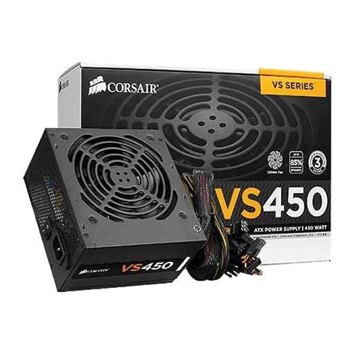 Bộ Nguồn Máy Tính Corsair Gaming VS450 Công Suất Thực  450W - 80 Plus White ( PSU Corsair Builder Series VS450 ) - HÀNG FPT PHÂN PHỐI