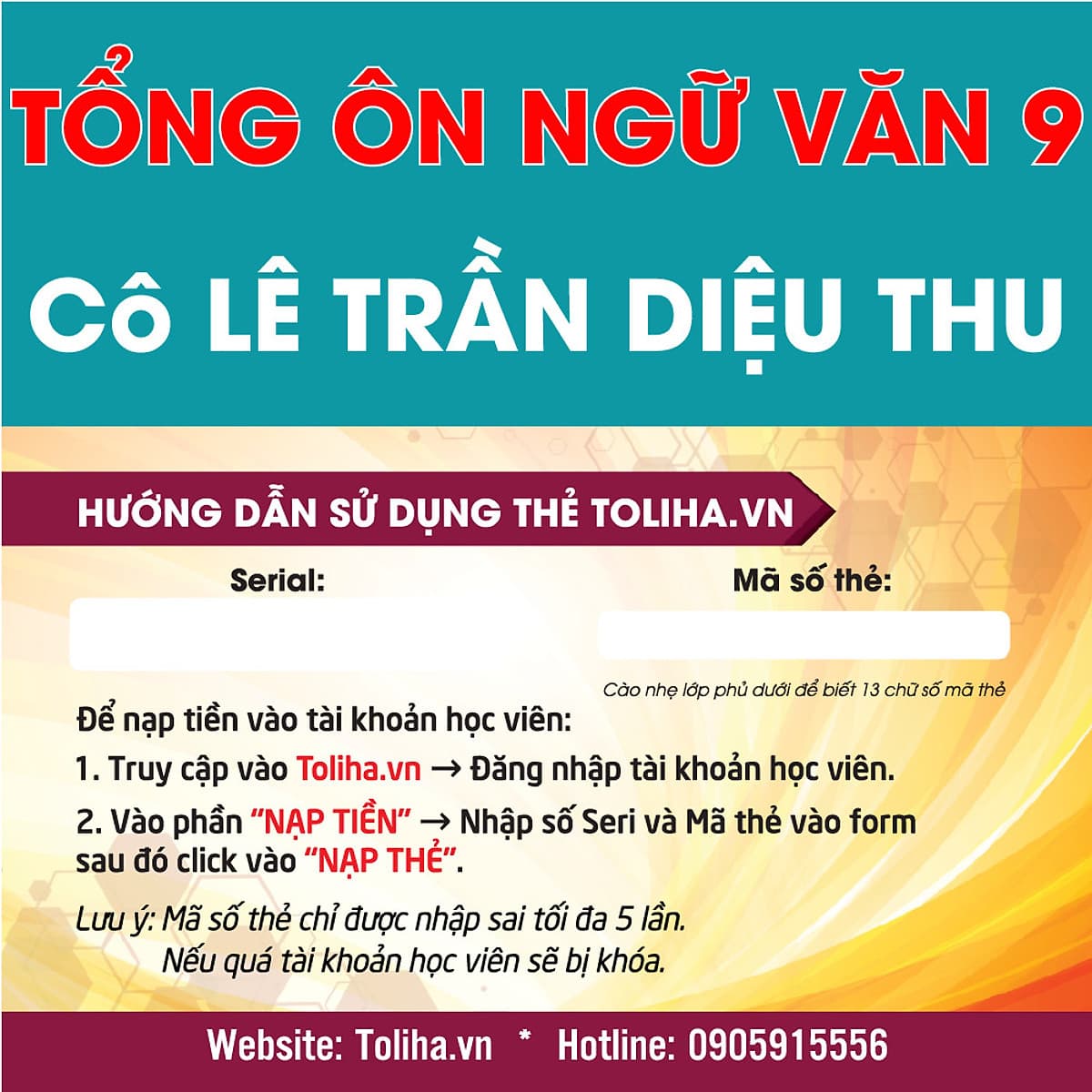 Khóa học TỔNG ÔN NGỮ VĂN 9 - cô Diệu Thu - 06 tháng