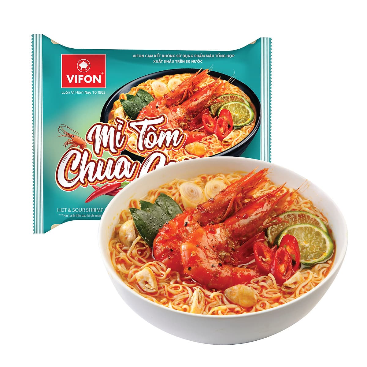 Thùng 30 Mì VIFON Tôm Chua Cay (60gr/ Gói)